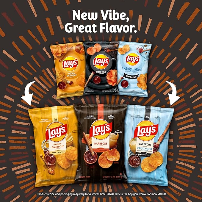 Lay's Potato Chips, Barbecue, 1.5 Ounce (Pack of 64)