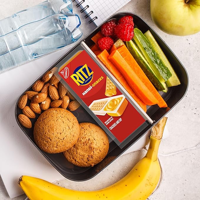 Handi-Snacks RITZ Crackers 'N Cheesy Dip Snack Packs, School Snacks, 20 Snack Packs