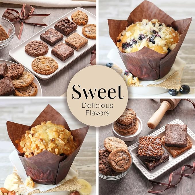Broadway Basketeers Thank You Cookies Gift Baskets - Food Bakery Box With Freshly Baked Brownies, Cookies, & Muffins - Appreciation Gift Box for Men, Women, Employees, Clients, Friends & Family