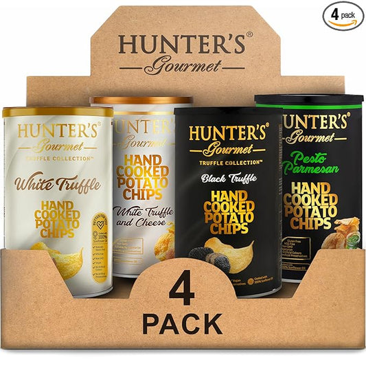 Hunter's Gourmet Chips Collection | No Preservatives | Made in a Nut-Free Facility | No Artificial Colors | No Cholesterol | MSG-Free | Gluten-Free Snacks | Ultimate Variety Pack of 4