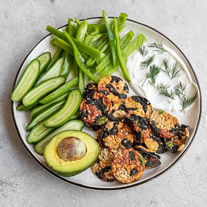 Super Natural Snack Pressed Veggie Crisps - Seaweed Mix 12/1.6 ozbags | 9g Protein | 12 vegetable ingredients | Baked not Fried | Gluten Free | Protein and Fiber | Vegan Plant Based | Non GMO | Kosher | GLP-1 Friendly