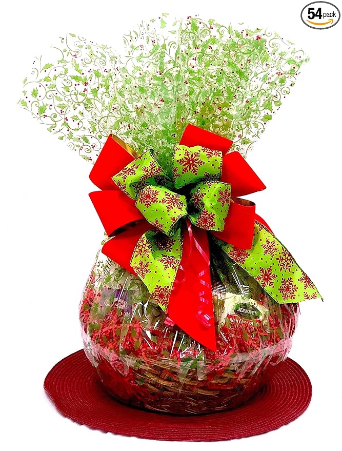 Hand-Crafted 54 Piece customizable chocolate gift basket of gourmet chocolates, cookies, and crunches. Tasty treats selected for businesses, clients, employees, birthdays, thank you and more!