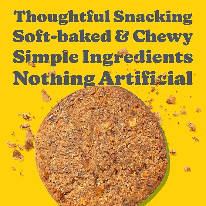 Love + Chew Superfood Soft Baked MINI Cookies, Banana Bread Flavor, Plant Based Cookie Made With Almonds, Chia Seeds, & Bananas for Kids and Adults, Vegan Snacks, Gluten Free, Paleo, Non GMO, 18 Pack