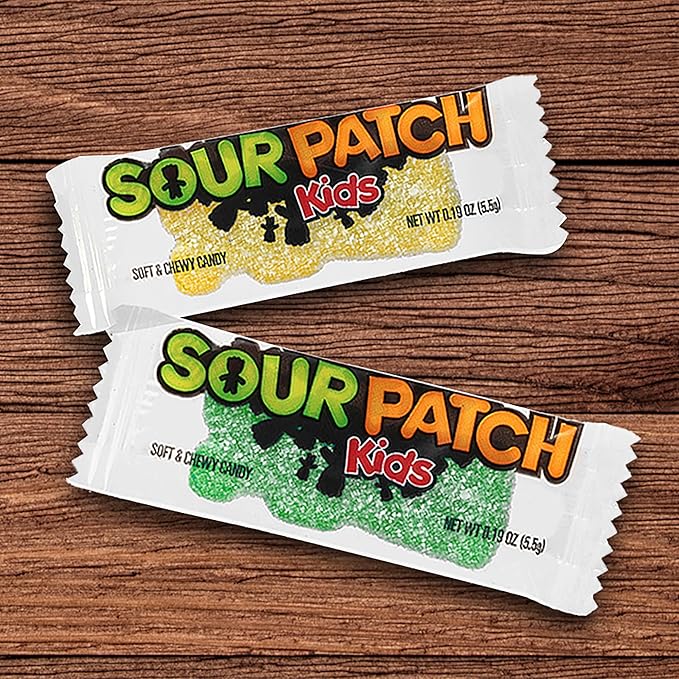 SOUR PATCH KIDS Big Kids Individually Wrapped Soft & Chewy Candy, Bulk Candy, 240 Count Box