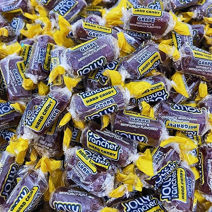 Jolly Ranchers Hard Candy 3lbs- All Grape Individually Wrapped Delicious Fresh Candy, 48Oz (Packaging Might Vary)
