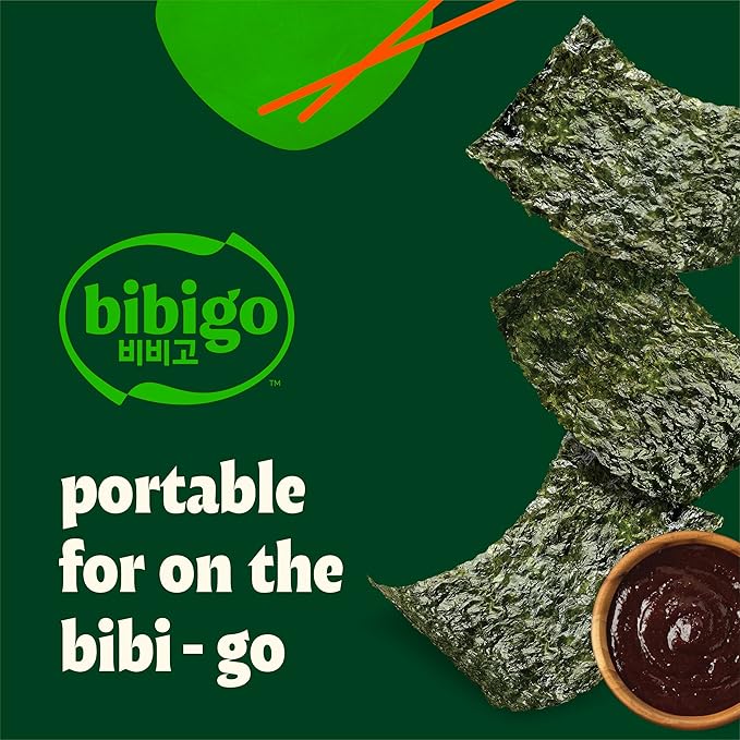 Bibigo Korean BBQ Flavor Seaweed Snack, Non GMO, Gluten Free, 0.35 Ounces (Pack Of 12)