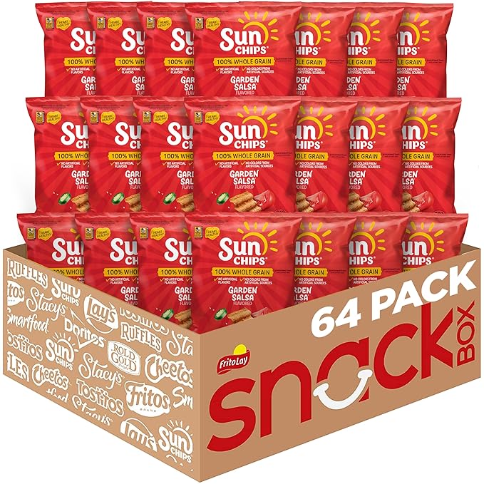 SunChips Garden Salsa Flavored Multigrain Snacks, 1.5-Ounce (Pack of 64)