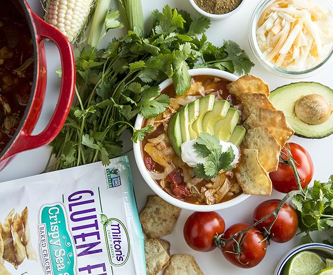 Milton’s Gluten Free Crackers Variety Bundle (Crispy Sea Salt, Multi-Grain, Everything) - Baked Crackers, Non-GMO Project Verified, Kosher, Whole Grain, Certified Gluten Free - 2 of Each, Pack of 6
