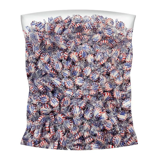 Sugar Free Peppermint Starlight Mints Hard Candy - 3 lb Bulk Bag Individually Wrapped Keto And Diabetic Friendly Gourmet Peppermint Flavored Candies (48oz)