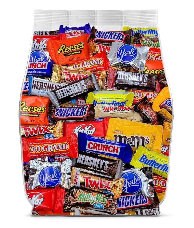 Assorted Chocolate Candy Variety Pack - 5lb Bulk Chocolate Candy Individually Wrapped - Bulk Candy Assortment for Party Favors, Office Snacks, Candy Bowls, Sharing and Snacking - 5 Pounds