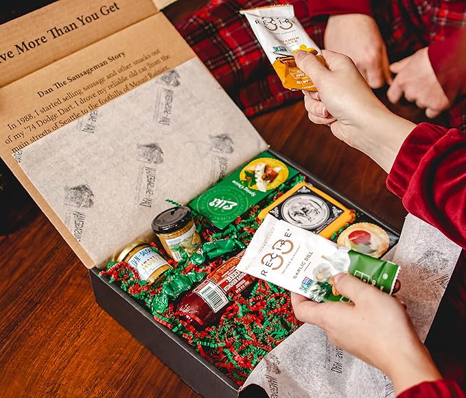 Dan the Sausageman Yukon Gift Basket - Gourmet Smoked Beef Summer Sausages, Cheese & Snacks for Easy Gifting | Perfect for Father's Day, Holidays & Any Occasion, 10-Item
