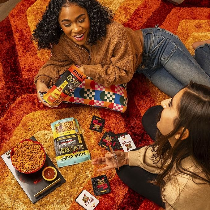 Snak Club x Hot Ones Snack Mix, Hot Habanero, Sweet Smoky, and Tangy Chili, Spicy Snacks with Peanuts, Pretzels, Sesame Sticks, Toasted Corn, Cashews, Vegan Snack, 10 oz Resealable Bags, 3 Pack