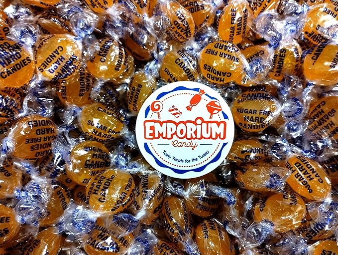 Sugar Free Butterscotch Hard Candy Buttons - 1 lb of Fresh Delicious Individually Wrapped Sucking Candy