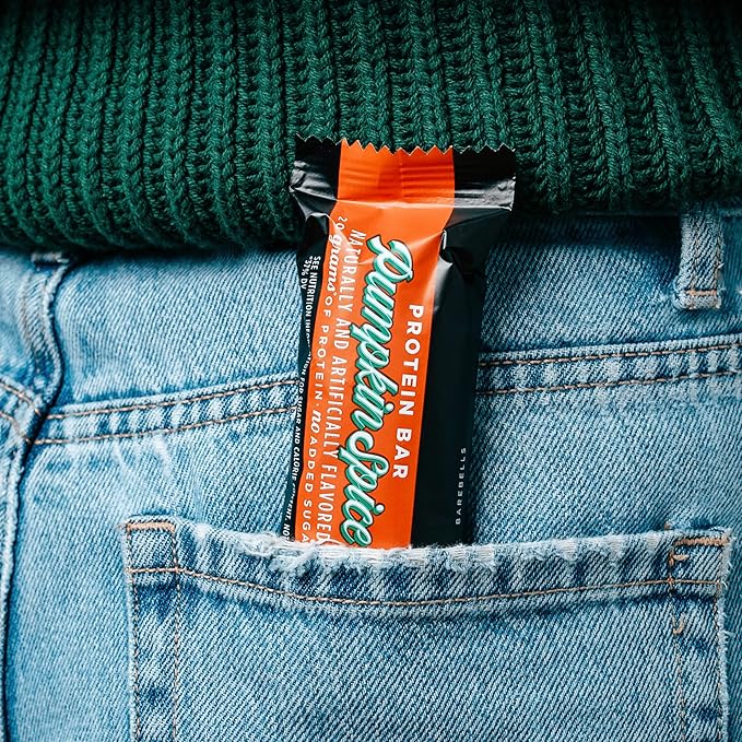 Barebells Protein Bars Pumpkin Spice – 12 Count, 20g High Protein Treats – Seasonal Pumpkin Spice Nutrition Bar with Low Sugar – On-The-Go Breakfast or Post-Workout Snack