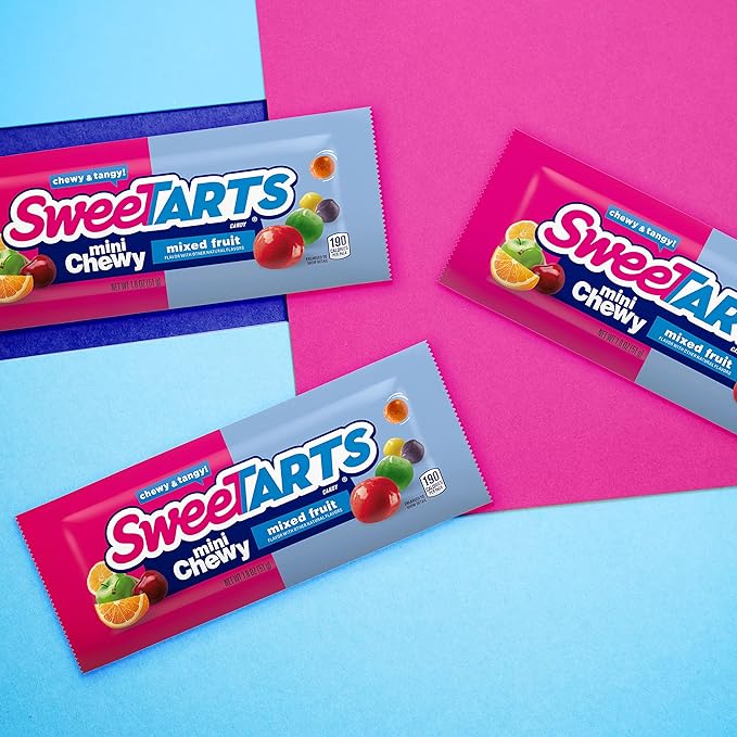 SweeTARTS Mini Chewy Candy, 1.8 Ounce Pouches (Pack of 48)
