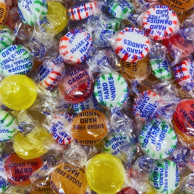 Sugar Free Assortment Hostess Deluxe Mix Hard Candies -3lbs Bag Individually Wrapped Keto And Diabetic Friendly Gourmet Nostalgic Flavored Hard Candy Discs (48oz)