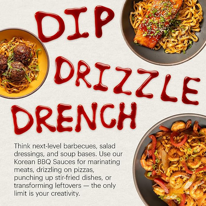 Momofuku Korean Barbecue Sauce Duo, Sweet & Spicy Gochujang and Sweet & Savory Galbi for BBQ, Marinade, Drizzle Toppings, Dipping Sauce and Elevated Meals