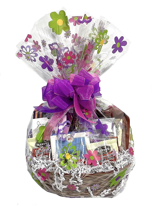 Hand-Crafted 33 Piece customizable chocolate gift basket of gourmet chocolates, cookies, and crunches. Tasty treats selected for businesses, clients, employees, birthdays, thank you and more!