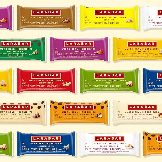 Larabar Blueberry Muffin Fruit and Nut Bars, Gluten Free and Vegan, 16 Ct, 25.6 oz