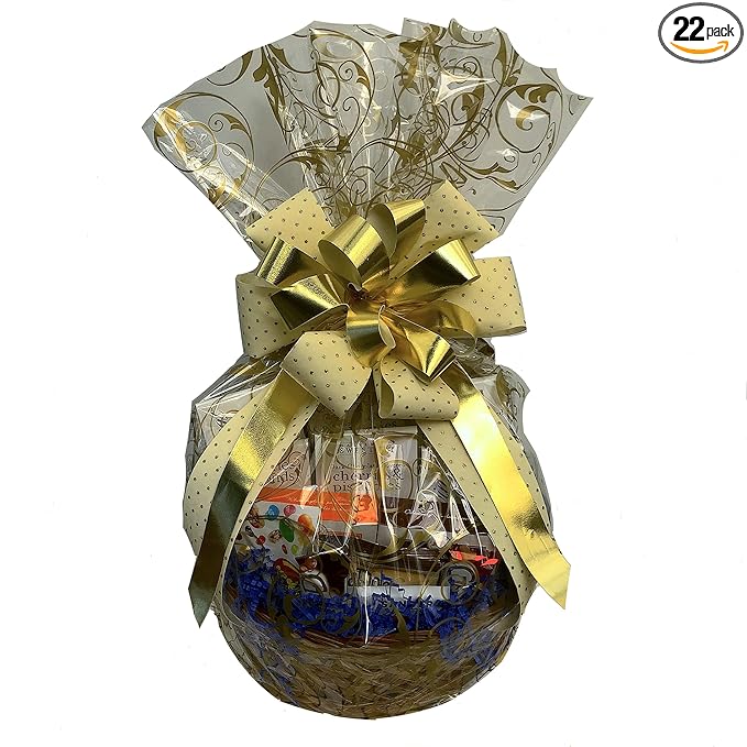 Hand-Crafted 22 Piece customizable chocolate gift basket of gourmet chocolates, cookies, and crunches. Tasty treats selected for businesses, clients, employees, birthdays, thank you and more!