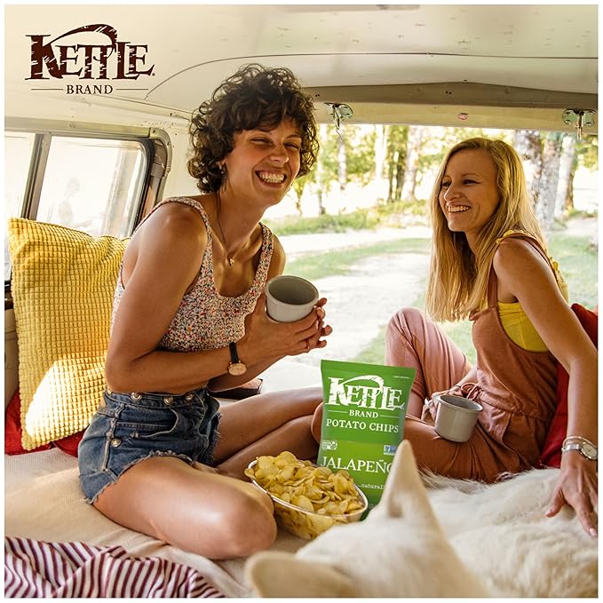 Kettle Brand Jalapeno Kettle Potato Chips, Gluten-Free, Non-GMO, 7.5 oz Bag (Pack of 12)