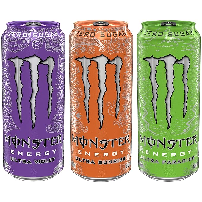 Monster Energy Ultra Variety Pack, POP, Sugar Free Energy Drink, 16 Ounce | Pack of 15