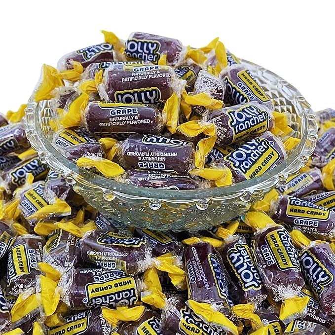 Jolly Ranchers Hard Candy 3lbs- All Grape Individually Wrapped Delicious Fresh Candy, 48Oz (Packaging Might Vary)