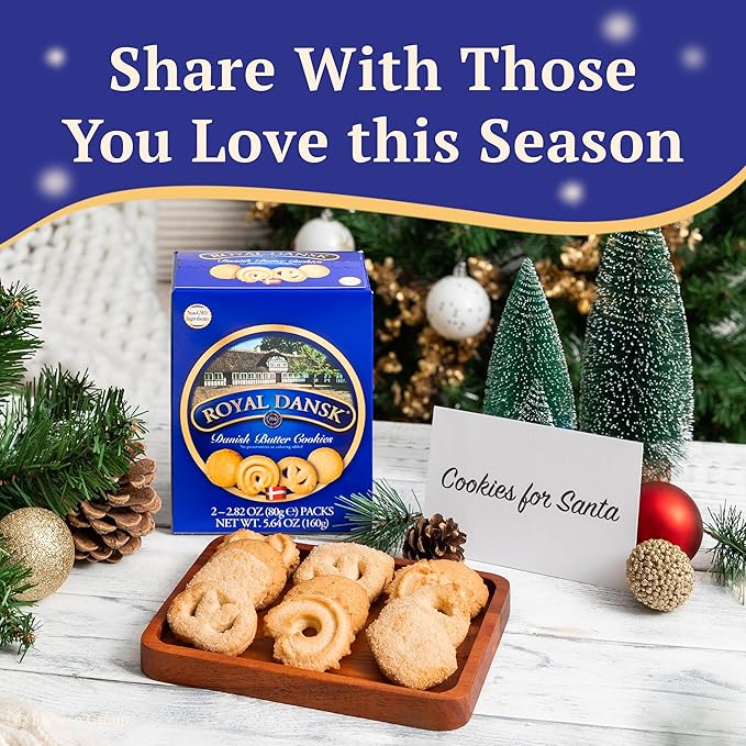 Royal Dansk Danish Butter Cookies, Original Assortment, Great for Sharing and Gifting, 5.64 oz (1 Pack)