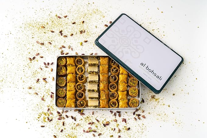 Al Bohsali 1870 Premium Mediterranean Assorted Baklava Mix – 53-Piece Luxury Pastry Collection | Handcrafted Since 1870