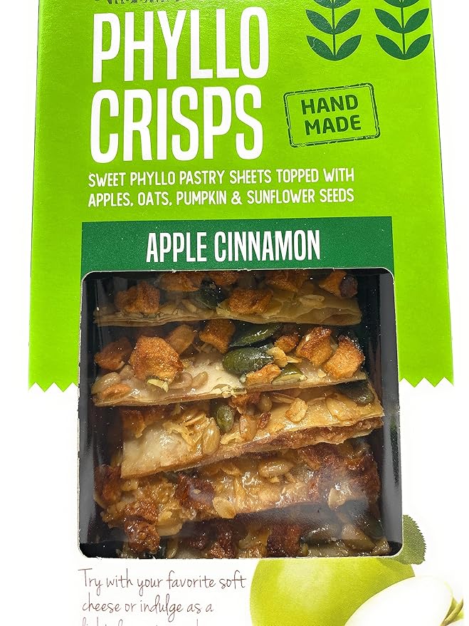 Phyllo Crisps Pastry Dough Sheets Crisp Snack Variety Bundle - Cranberry Oat Crisps Apricot Honey Apple Cinnamon with kokobunch kit by Nu Bake | 3 Pk - 2.8 oz