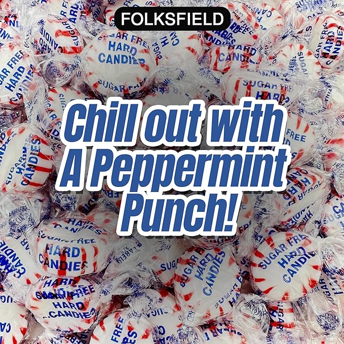 Sugar-Free Starlight Peppermint Hard Candy – 5 Pounds Individually Wrapped Bulk Sugar Free Mints – Low-Calorie & Keto Friendly – Great for Parties and Sharing