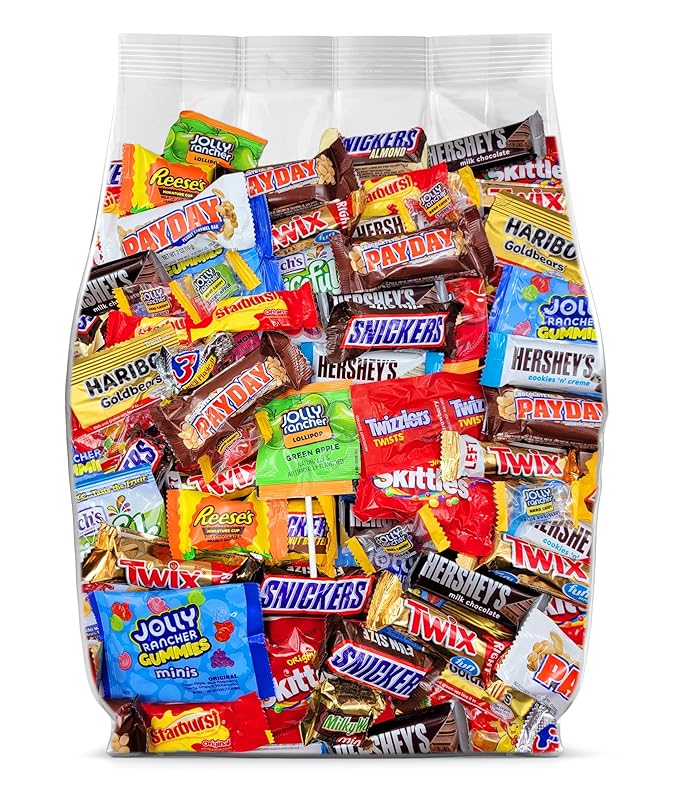 Assorted Chocolate Candy Variety Pack - 5lb Bulk Chocolate Candy Individually Wrapped - Chocolate Candy Assortment for Sharing, Parties, Office Snacks and Gift Bags - 5 Pound Bag of Bulk Candy