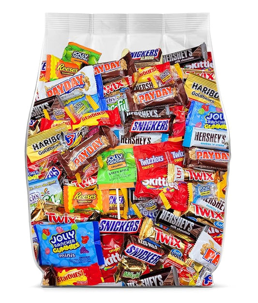 Assorted Chocolate Candy Variety Pack - 5lb Bulk Chocolate Candy Individually Wrapped - Chocolate Candy Assortment for Sharing, Parties, Office Snacks and Gift Bags - 5 Pound Bag of Bulk Candy