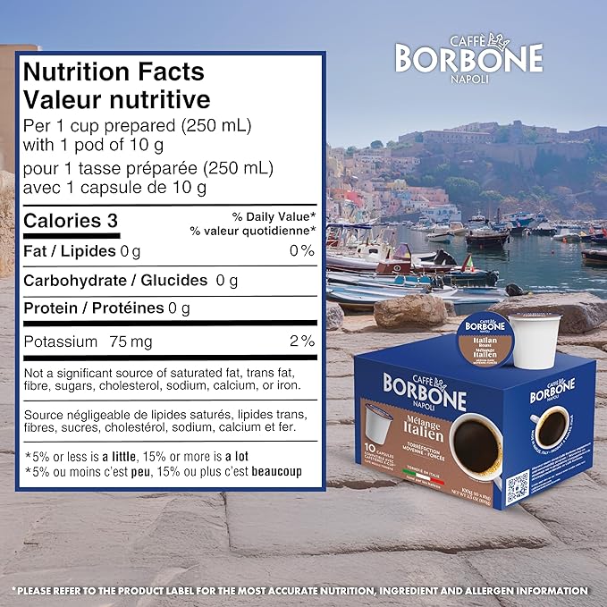 Caffè Borbone Italian Roast Coffee (60 Count) – Medium Dark Roast, Arabica & Robusta Blend, Roasted in Italy for a Bold, Smooth Taste – Single Serve Coffee Pods Compatible with K-Cup Brewers