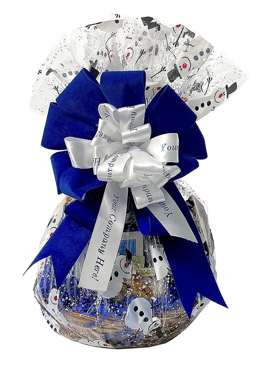 Hand-Crafted 38 Piece customizable chocolate gift basket of gourmet chocolates, cookies, and crunches. Tasty treats selected for businesses, clients, employees, birthdays, thank you and more!