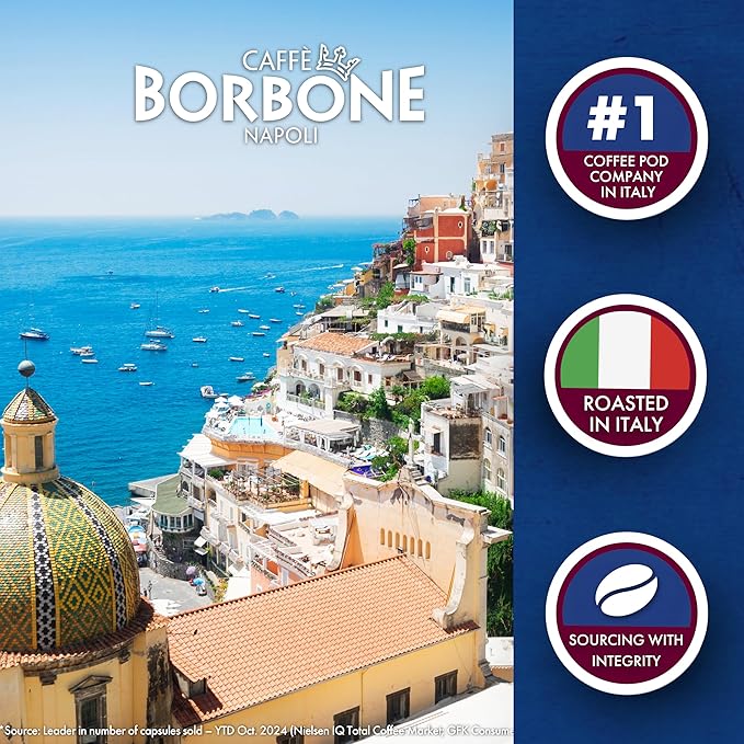 Caffè Borbone House Blend Coffee (40 Count) – Medium Roast, 100% Arabica, Roasted in Italy with Rich and Smooth Taste – Single Serve Coffee Pods Compatible with K-Cup Brewers