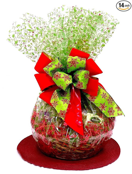Hand-Crafted 14 Piece customizable chocolate gift basket of gourmet chocolates, cookies, and crunches. Tasty treats selected for businesses, clients, employees, birthdays, thank you and more!