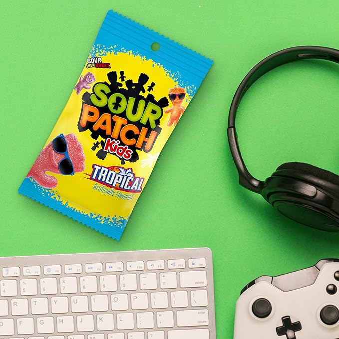 Sour Patch Kids Tropical Soft & Chewy Candy, Bulk Candy, 12-8 oz Bags