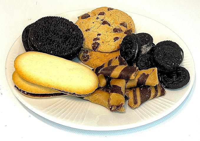Hand-Crafted 28 Piece customizable chocolate gift basket of gourmet chocolates, cookies, and crunches. Tasty treats selected for businesses, clients, employees, birthdays, thank you and more!