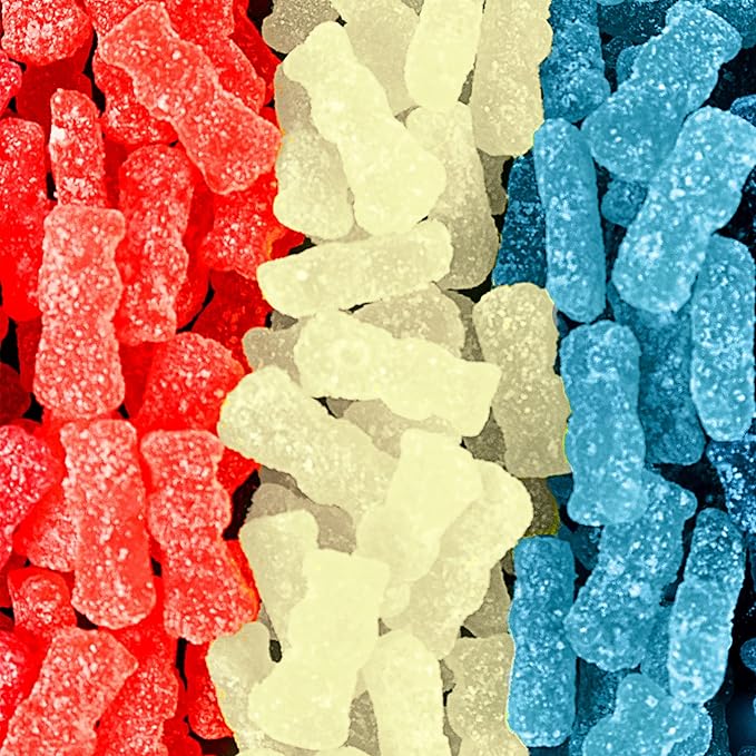 Sour Patch Kids Red, White & Blue Soft & Chewy Candy, Bulk Candy, 4-1.8 lb Bags