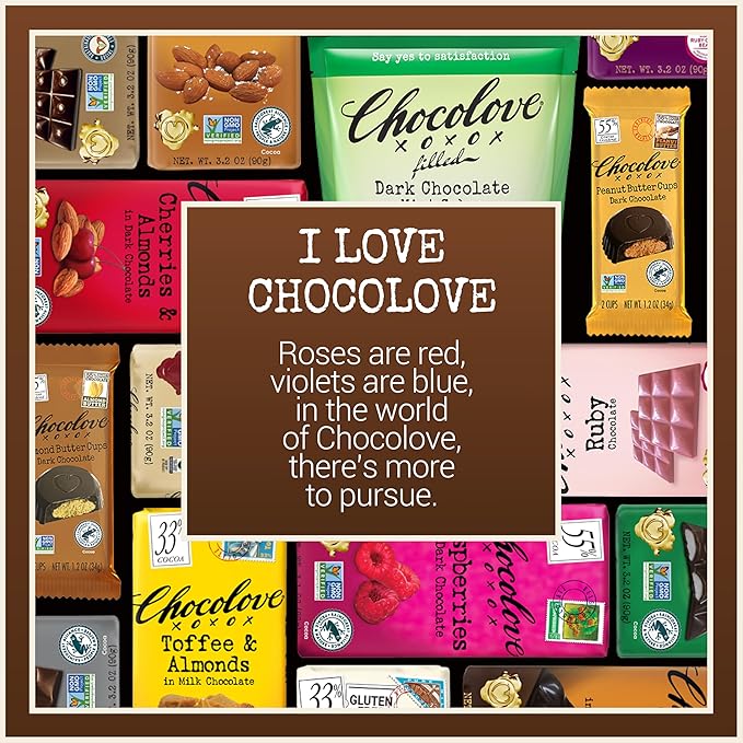 Chocolove Coffee Crunch Dark Chocolate Bars | 55% Cocoa | Crunchy Coffee Bean Bits | Smooth & Sweet | Premium Belgian Dark Chocolate | Non GMO, Rainforest Alliance Certified, 3.2oz Bar (12 Pack)