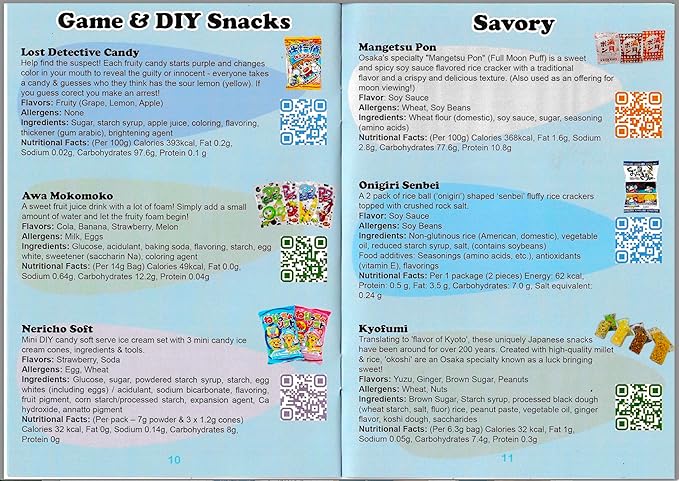 Japanese Snacks & Candy Dagashi with English Pamphlet 30 Pieces Custom Gift Set (Box)