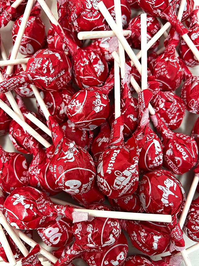 Cherry Red Tootsie Pops Bulk Candy 50+ Count Lollipops Suckers Variety Value Pack Aprox. 2.25 lbs (36 Oz)
