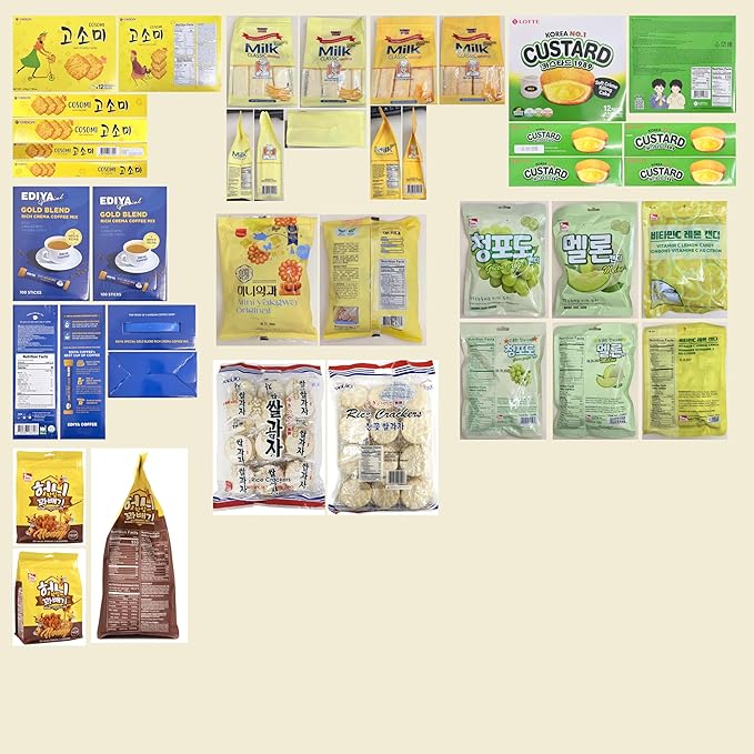 Korean Snack Box 38 Count - Variety of Individually Wrapped Korean Snacks with Chips, Sweets and Tteokbokki for Kids, Children, College Students and Adults. Gift Box for K-Food Lovers - Journey of Korea