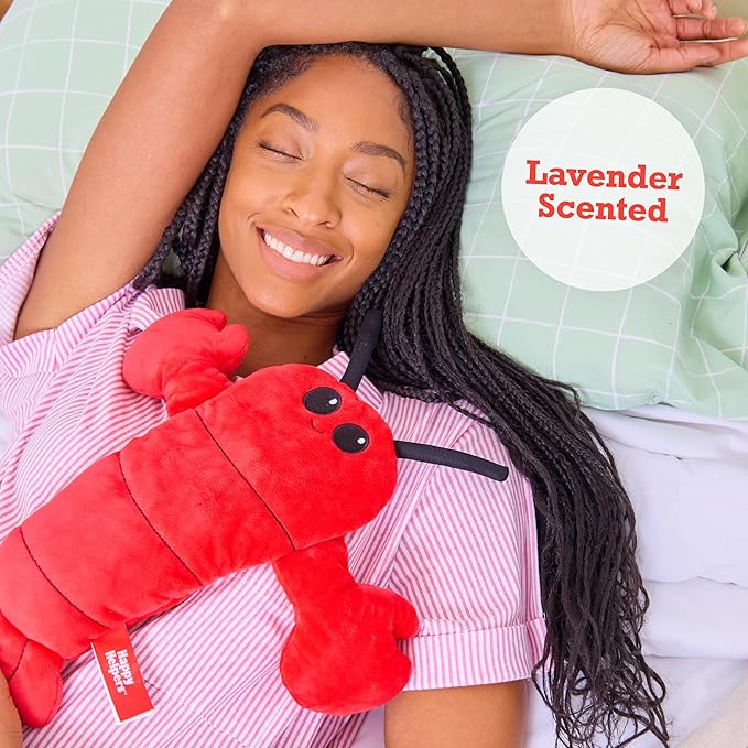 Menstruation Crustacean Lobster by Relatable – Romantic Valentine Gift for Her, Microwavable Heating Pad Plush for Period Cramps, Lavender Scented Self Care Comfort for All Ages