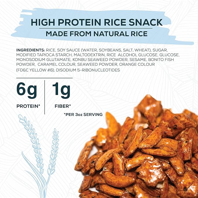 Aloha Right Now Premium Mixed Arare Rice Crackers Mochi Crunch Japanese Hawaiian Style Asian Snack Mix 1 Lbs 16oz (Pack of 3)