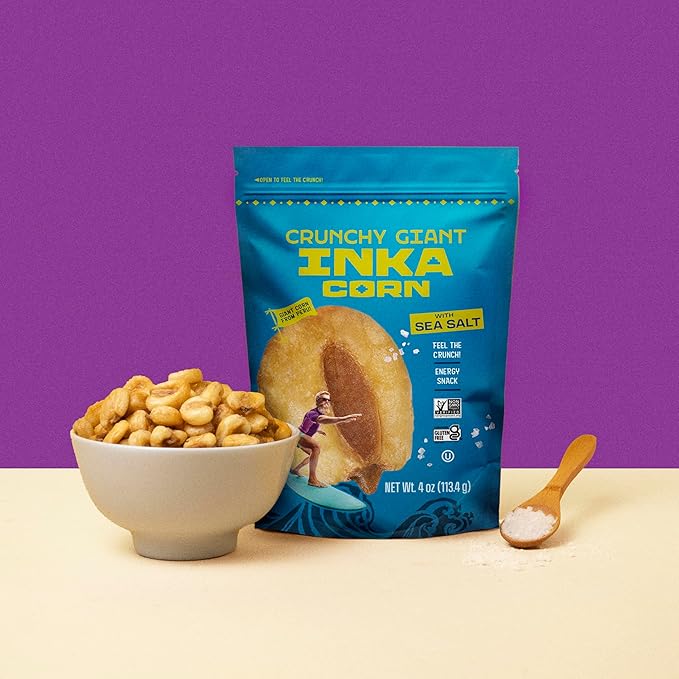 Inka Corn Nuts, Gluten Free Roasted Giant Corn, Original Flavor, 4-Ounce (Pack of 12)