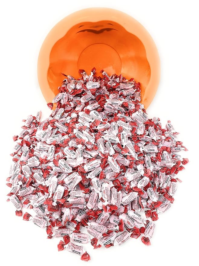Bulk Sour Cherry Flavor Tootsie Roll Frooties Chewy Red American Taffies Candy Individually Wrapped In Resealable Assortit Bag 5 Lb 735+pcs (80-Oz) Made In USA