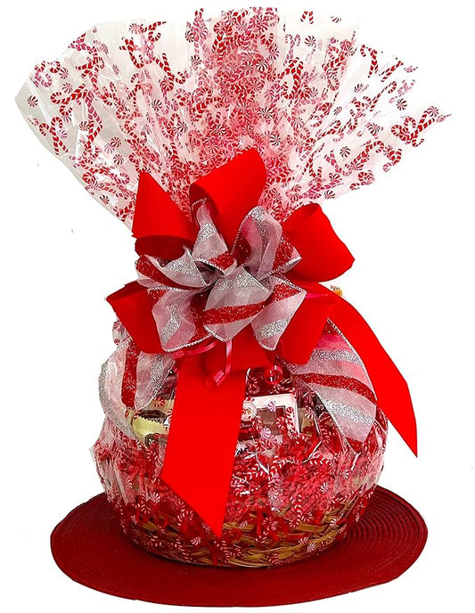Hand-Crafted 33 Piece customizable chocolate gift basket of gourmet chocolates, cookies, and crunches. Tasty treats selected for businesses, clients, employees, birthdays, thank you and more!