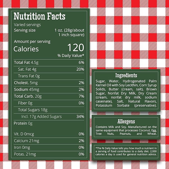 Valley Fudge, Vanilla Fresh Artisan Fudge, Real Butter, Gourmet Candy, Half Pound Package